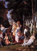 BELLINI, Giovanni The Feast of the Gods (detail) ll Spain oil painting reproduction